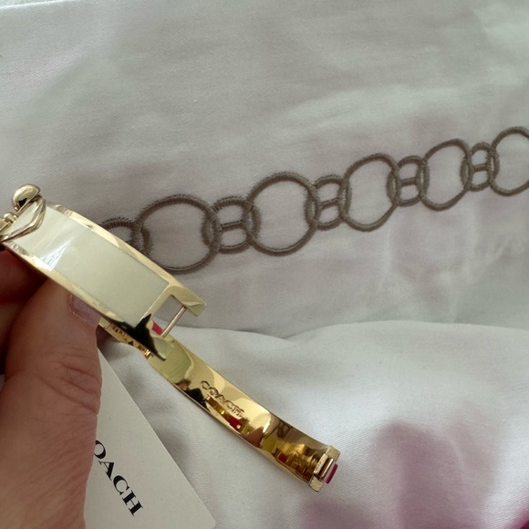 Coach Gold-Tone Hinged Bangle Bracelet – New with Tag - Picture 9 of 9